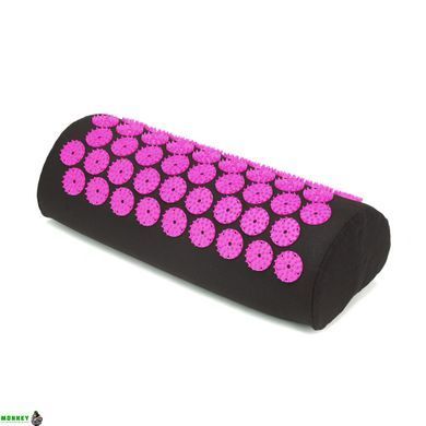 Коврик акупунктурный с валиком SportVida Аппликатор Кузнецова 66 x 40 см SV-HK0352 Black/Pink