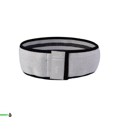 Резинка для фитнеса тканевая PowerPlay 4111 S Light (d_64cm) серый