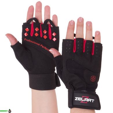 Перчатки спортивные Zelart SB-161560 S-XXL черный