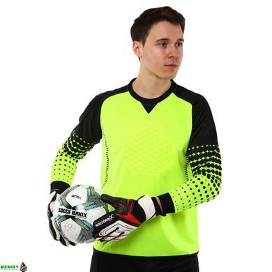 Перчатки вратарские GK-4341 Белый-синий-голубой 8 размер SOCCERMAX (PVC, PL, р-р 8-10,)
