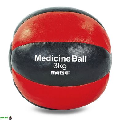 Мяч медицинский медбол MATSA Medicine Ball ME-0241-3 3кг красный-черный