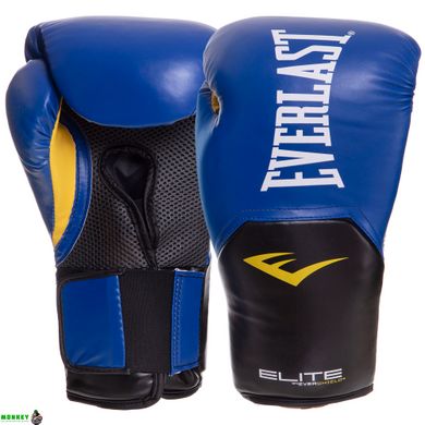 Перчатки боксерские EVERLAST PRO STYLE ELITE P00001206 16 унций синий-черный