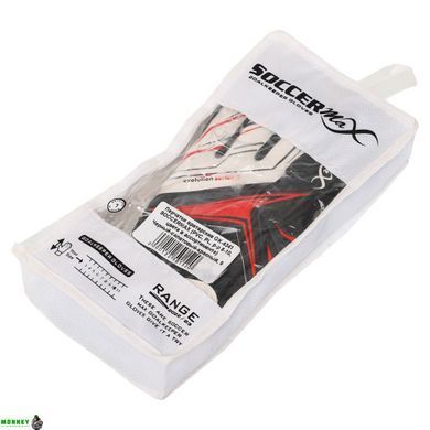 Перчатки вратарские GK-4341 Белый-синий-голубой 8 размер SOCCERMAX (PVC, PL, р-р 8-10,)