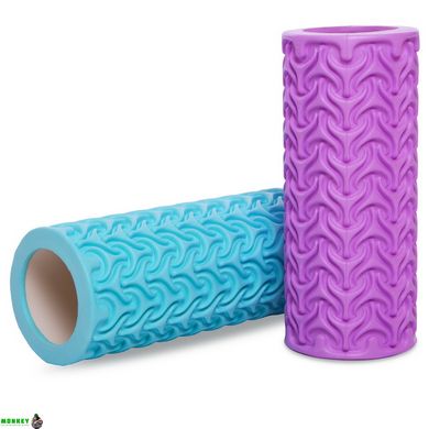 Роллер для йоги та пілатесу (мфр рол) FHAVK Grid Roller FI-1470 33см кольори в асортименті
