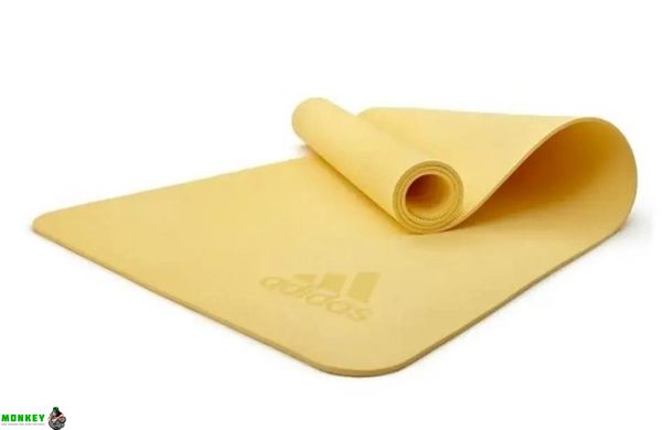 Коврик для йоги Adidas Premium Yoga Mat желтый Уни 176 х 61 х 0,5 см