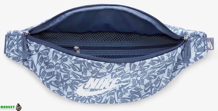 Сумка на пояс Nike NK HERITAGE WAISTPCK ACCS PR голубой, белый Уни 41 х 10 х 15 см