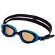 Очки для плавания MadWave SUN BLOKER JUNIOR M041302 (поликарбонат, силикон, зеркальные, черный-синий)