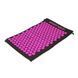 Коврик акупунктурный с валиком SportVida Аппликатор Кузнецова 66 x 40 см SV-HK0352 Black/Pink