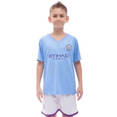 Форма футбольна дитяча MANCHESTER CITY домашня 2020 SP-Planeta CO-1045 (р-р 20-28-6-14років, 110-155см, блакитний-синій)