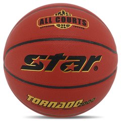 Мяч баскетбольный PU №7 STAR TORNADO 2000 BB3157 (PU, бутил, красный)