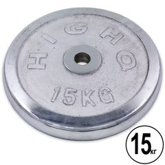 Диски для штанги хромовані HIGHQ SPORT TA-1455-15 30мм 15кг