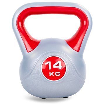 Гиря пластикова Zelart TA-5734-14 вага 14кг червоний