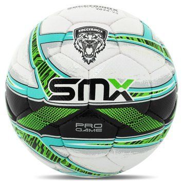 Мяч футбольный профессиональный SOCCERMAX FB-5049 Белый-салатовый №5 PU