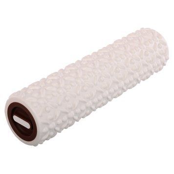Ролер масажний циліндр (ролик мфр) 45см Grid Flower Roller BLOOM FOAM ROLLER LB7022 Білий