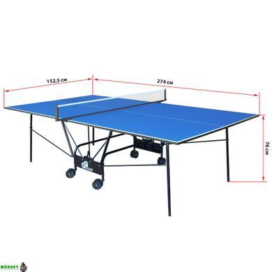 Стіл для настільного тенісу GSI-Sport Indoor Gk-4 MT-4692 синій