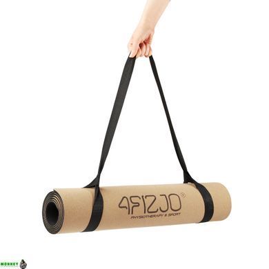 Килимок (мат) спортивний 4FIZJO Cork 183 x 61 x 0.4 см для йоги та фітнесу (P-5907739319562)