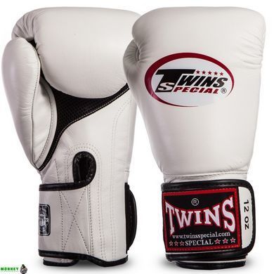 Перчатки боксерские кожаные TWINS BGVLA1 Белый 16 унции