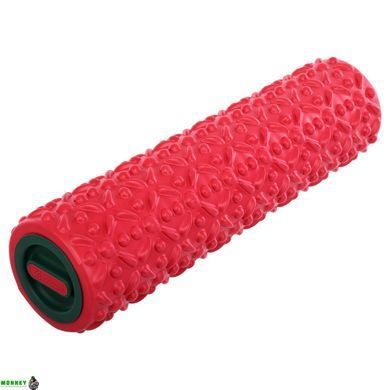 Ролер масажний циліндр (ролик мфр) 45см Grid Flower Roller BLOOM FOAM ROLLER LB7022 Білий