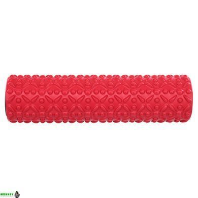 Ролер масажний циліндр (ролик мфр) 45см Grid Flower Roller BLOOM FOAM ROLLER LB7022 Білий