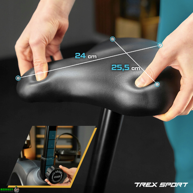 Велотренажер Trex Sport TX-350MB RIZE магнітний сірий