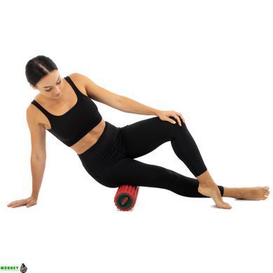 Ролер масажний циліндр (ролик мфр) 45см Grid Flower Roller BLOOM FOAM ROLLER LB7022 Білий