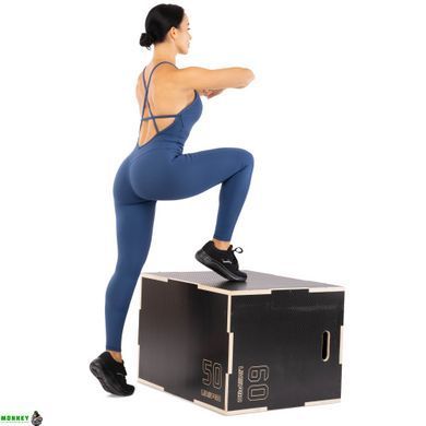 Бокс пліометричний тумба для кросфіту Пліобокс Wood Plyo box LiveUp LP8157 BOX-WOOD 1шт 50х60х75см світло-коричневий