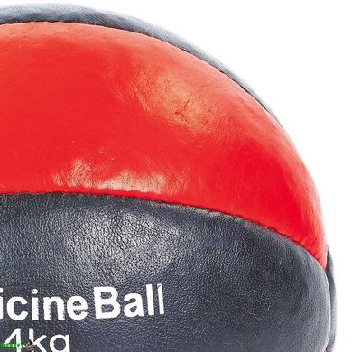 М'яч медичний медбол MATSA Medicine Ball ME-0241-4 4кг червоний-чорний