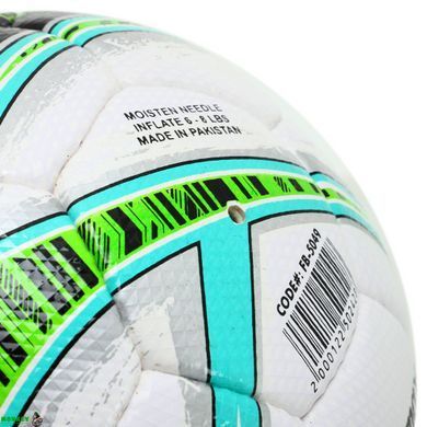 М'яч футбольний професійний SOCCERMAX FB-5049 Білий-салатовий №5 PU