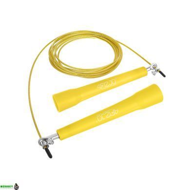 Скакалка швидкісна для кросфіту 4FIZJO Standard+ Yellow (P-5907739311535)