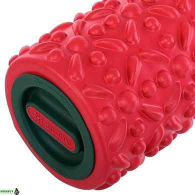 Ролер масажний циліндр (ролик мфр) 45см Grid Flower Roller BLOOM FOAM ROLLER LB7022 Білий