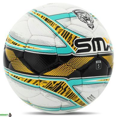 М'яч футбольний професійний SOCCERMAX FB-5049 Білий-салатовий №5 PU