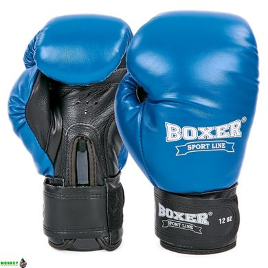 Боксерські рукавиці шкіряні BOXER 2023 10-12 унцій кольори в асортименті
