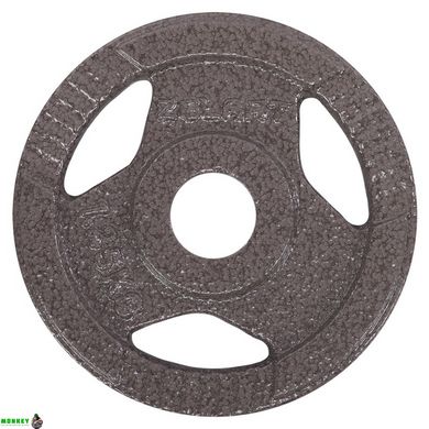 Блини (диски) сталеві з хватом d-30мм Zelart TA-7790-1_25 1,25 кг чорний