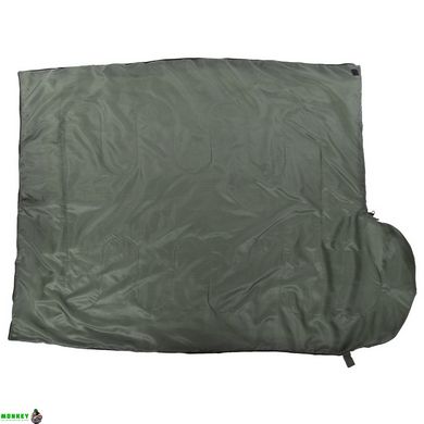 Спальный мешок одеяло с капюшоном SP-Sport SJ-0013 оливковый