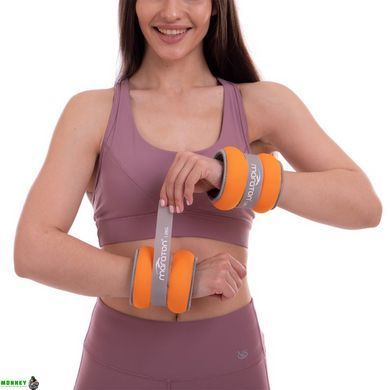 Утяжелители-манжеты для рук и ног MARATON FI-2858-2 2x1кг оранжевый-серый
