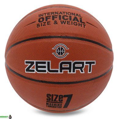 Мяч баскетбольный PU №7 ZELART NEVER FLAT PRO GB4460 (PU, бутил)