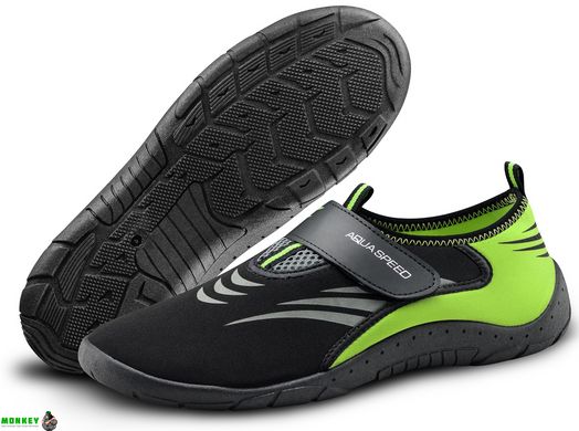 Аквашузи Aqua Speed ​​AQUA SHOE MODEL 27A 7596 чорний, сірий, флуор Уні 36