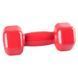 Гантелі для фітнесу і аеробіки обгумовані Power System 3 kg PS-4026 Red (1 шт.)