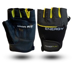 Рукавички для фітнесу PowerPlay 9058 Energy S чорно-жовті