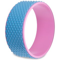 Колесо-кольцо для йоги массажное SP-Sport FI-2438 Fit Wheel Yoga (EVA, PP, р-р 33х14см, голубой-розовый)