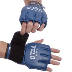 Перчатки для смешанных единоборств MMA кожаные VELO ULI-4024 S-XL цвета в ассортименте