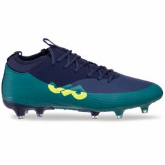Бутсы футбольная обувь подростковая OWAXX JP02B-3 NAVY/CYAN/LIME размер 37-41 (верх-PU, подошва-RB, темно-синий-бирюзовый)