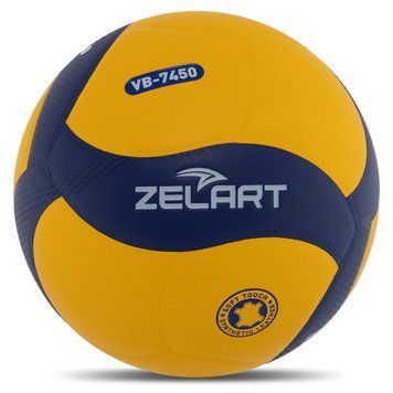 Мяч волейбольный Клееный ZELART VB-7450 (PU, №5, 5 сл., клееный)