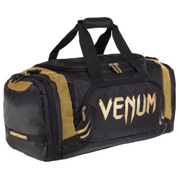Сумка спортивна VENUM TRAINER LITE 2123-126 (поліестер, р-р 68x33x26см, 58л, чорний-золотий)