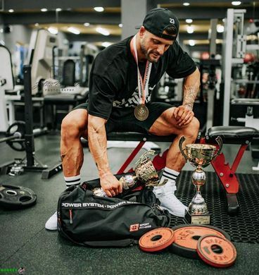 Спортивна сумка Power System PS-7012 Gym Bag-Dynamic (38л.) Black/Red
