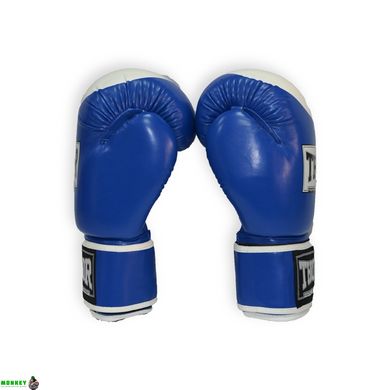 Перчатки боксерские THOR COMPETITION 14oz /Кожа /сине-белые