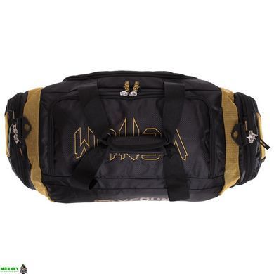 Сумка спортивная VENUM TRAINER LITE 2123-126 (полиэстер, р-р 68x33x26см, 58л, черный-золотой)