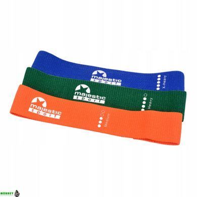 Резинки для фітнесу з тканини Majestic Sport Loop Band набір 3 шт 11-20 кг M-LB-4607