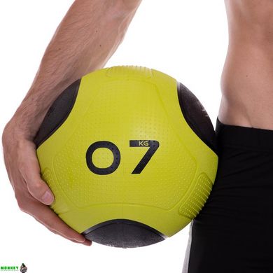 Мяч медицинский медбол Zelart Medicine Ball FI-2620-7 7кг зеленый-черный