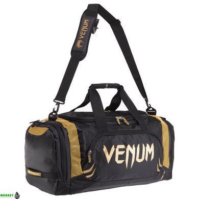 Сумка спортивная VENUM TRAINER LITE 2123-126 (полиэстер, р-р 68x33x26см, 58л, черный-золотой)